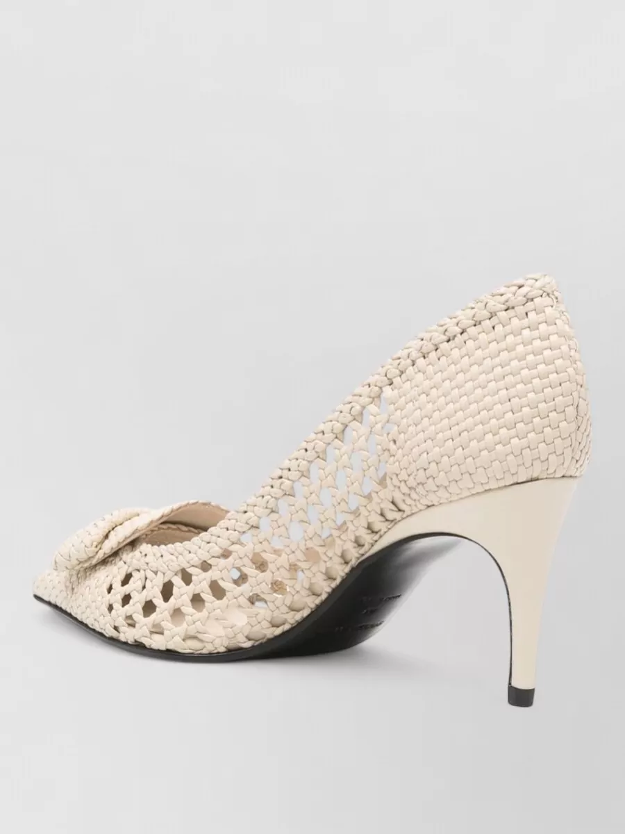 Sergio Rossi Woven Leather Pointed-Toe Pumps
