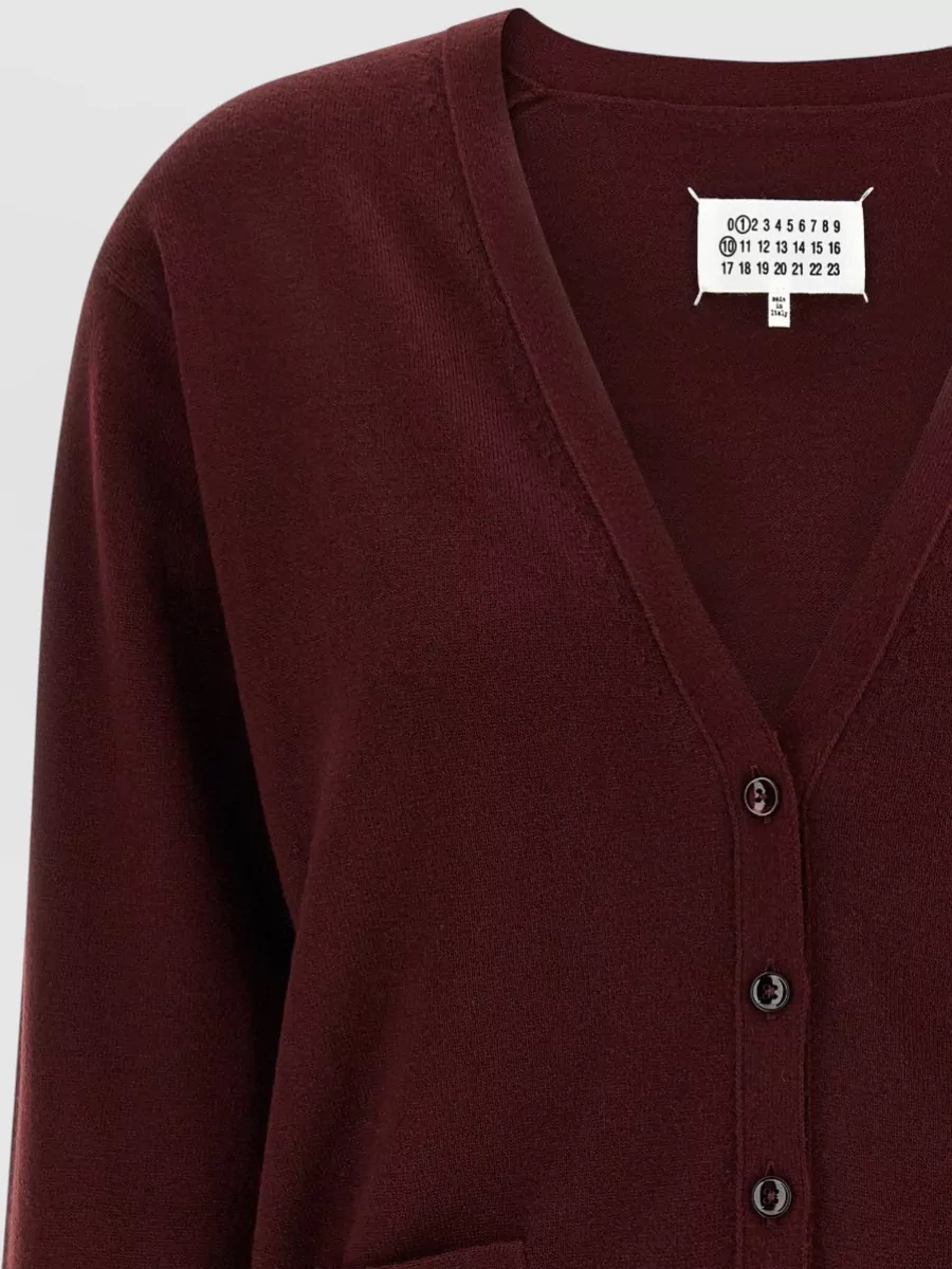 Maison Margiela Four Stitches Knit Cardigan Front Pockets