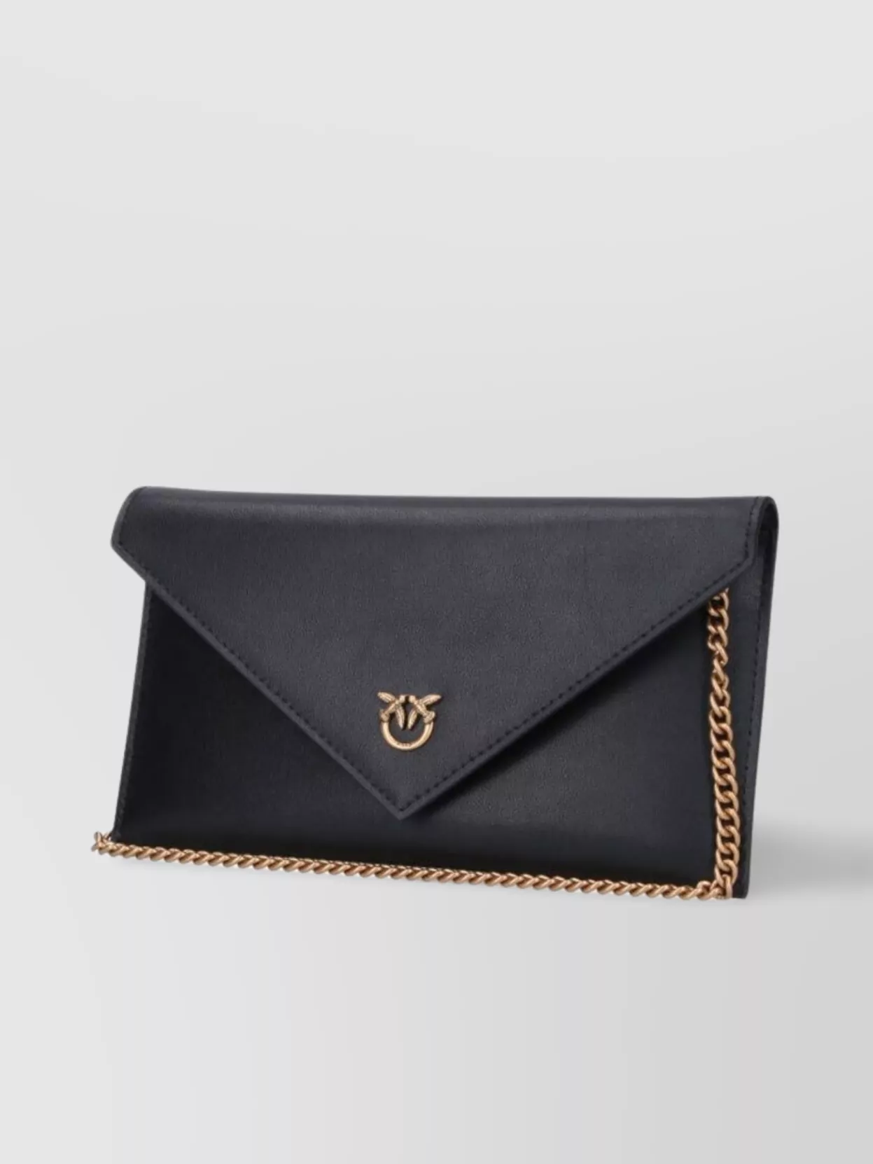 Pinko Envelope Chain Strap Gold-tone Clutch Bag