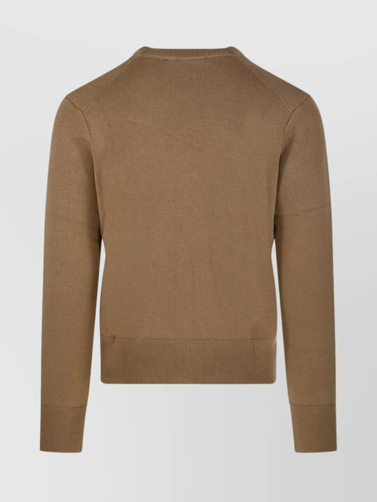Ami Paris Merino V Neck Cardigan With Ribbed Cuffs And Hem