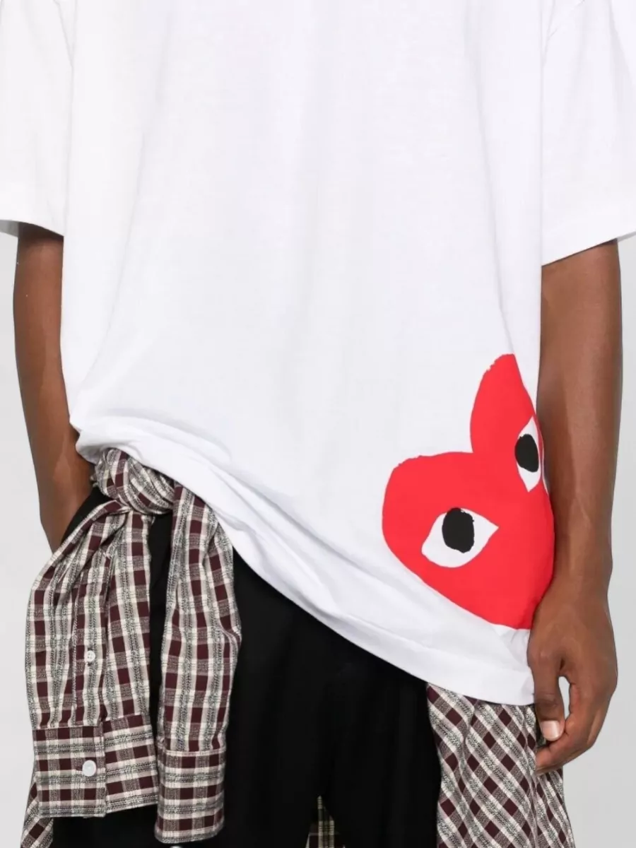 Comme Des Garçons Play Play Oversized Graphic Print T Shirt