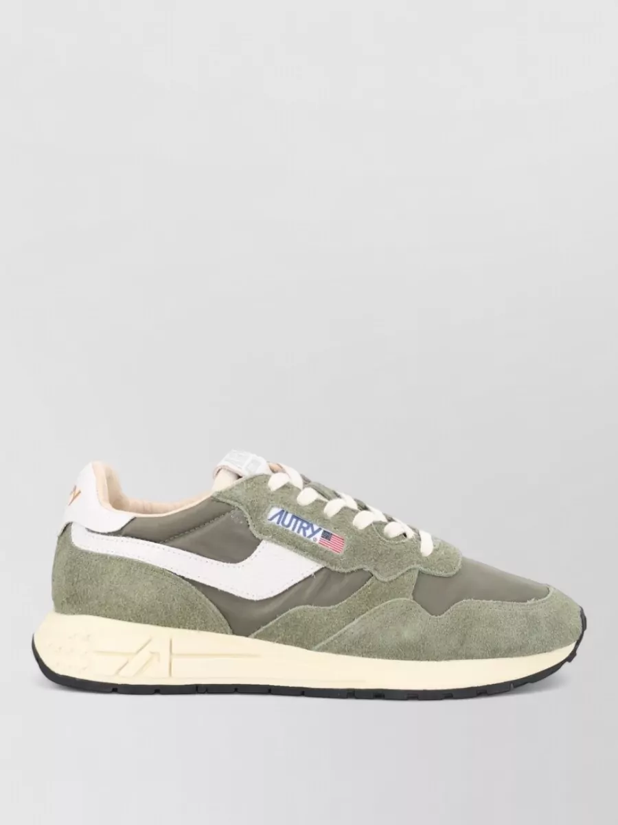 Autry Nylon And Leather Low-Top Sneakers