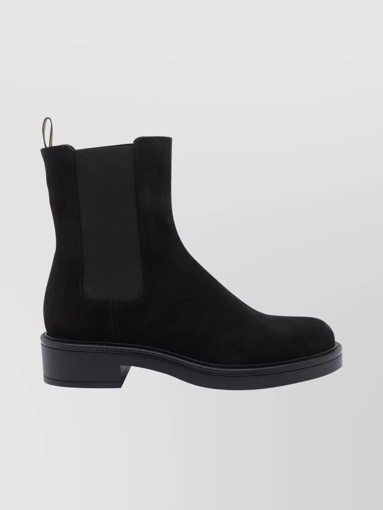 Stuart Weitzman Suede Ankle Boots Block Heel In Black
