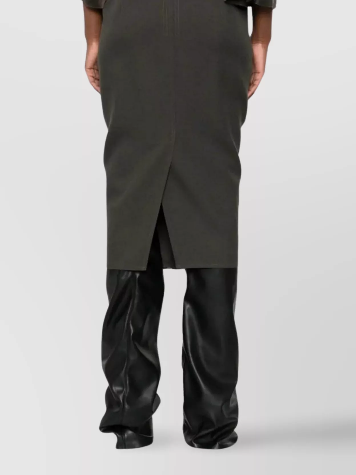 Rick Owens Zippered Column Skirt Pockets