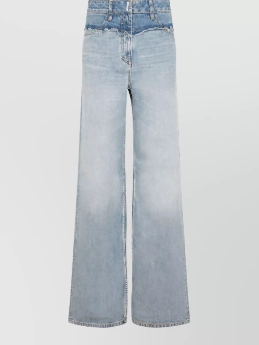 Givenchy Cotton Oversized Wide-leg Jeans In Blue