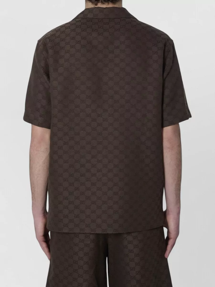 Gucci Linen Blend Short-Sleeve Bowling Shirt