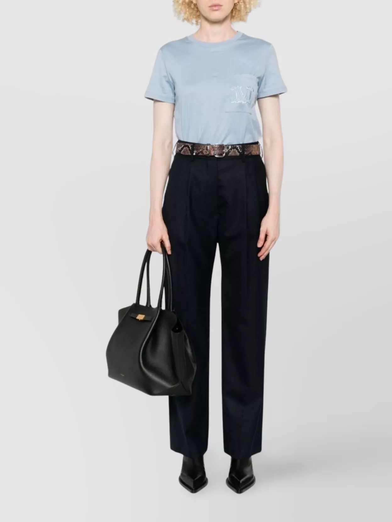Max Mara Cotton T-shirt Logo Chest Pocket In Multi
