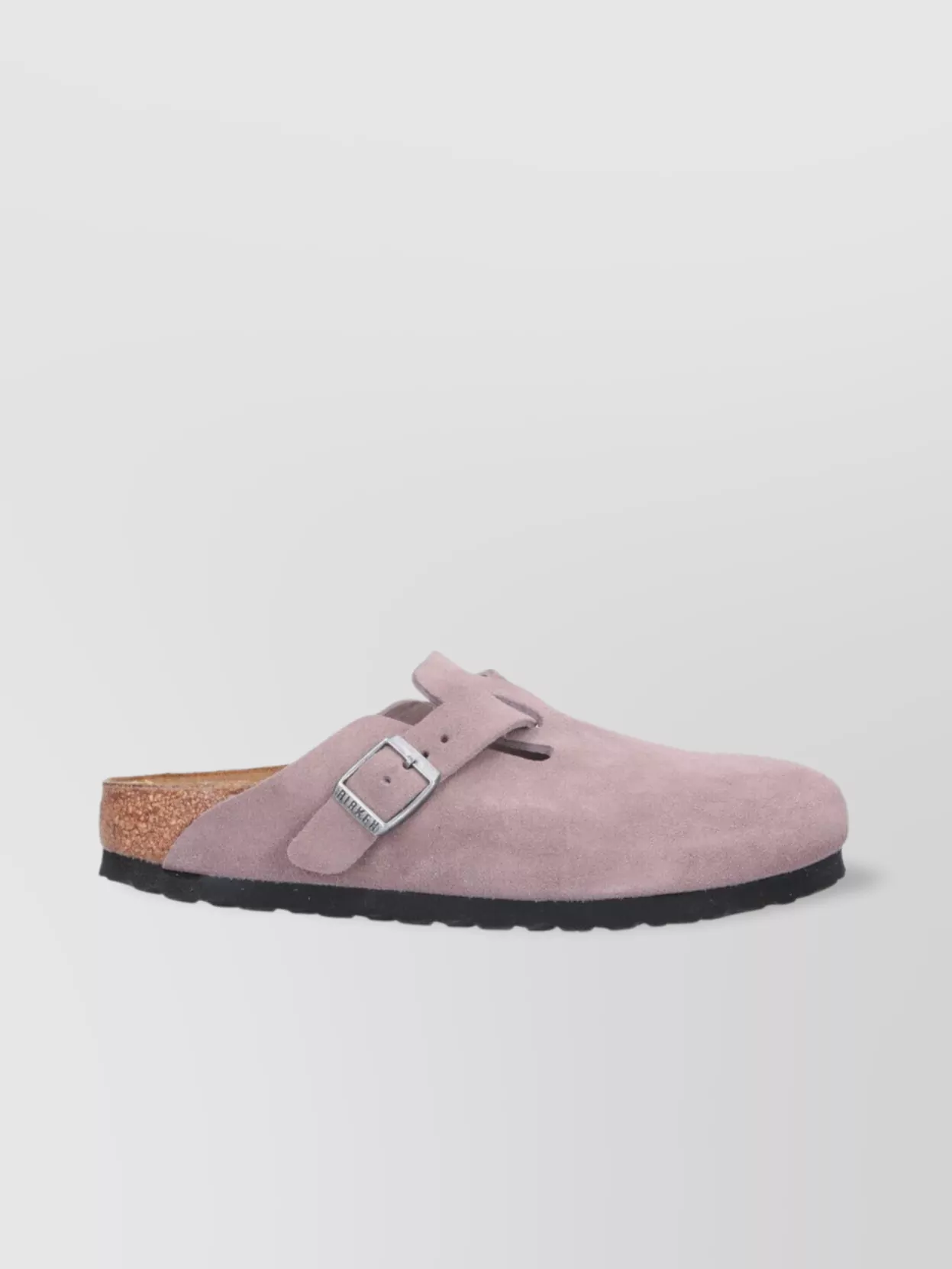 Birkenstock Buckle Suede Mules Rubber Sole
