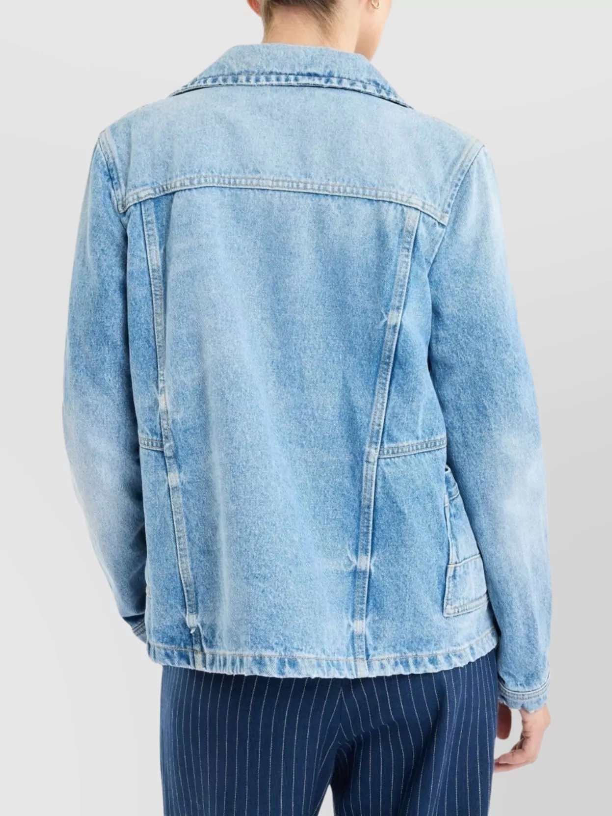 Fay Light Wash Denim Jacket With Vintage Appeal