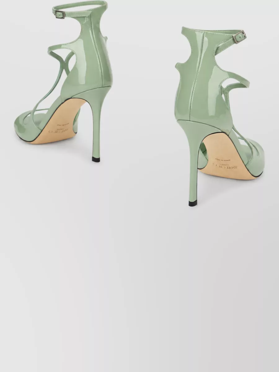 Jimmy Choo Leather Woven Ankle-Strap Sandals