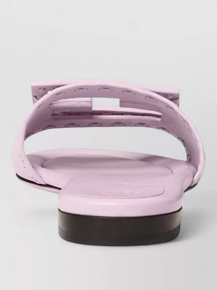 Fendi Leather Flat Slides
