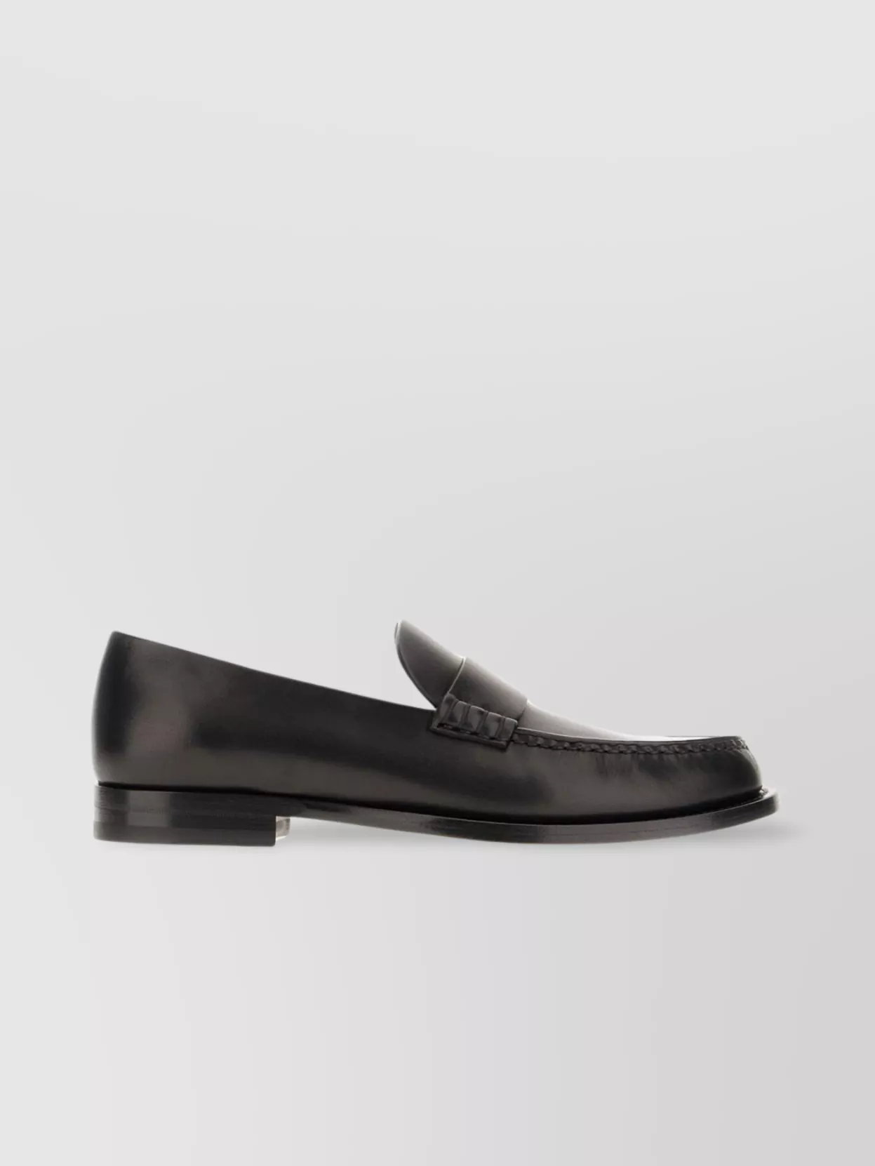 The Row Leather Loafers Stitched Detailing