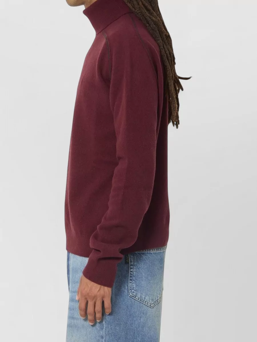 Maison Margiela Virgin Wool Ribbed Turtleneck Sweater