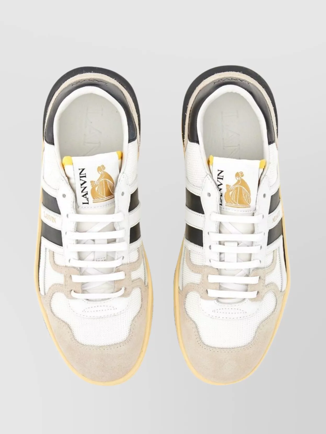 Lanvin Mesh, Suede And Nappa Leather Sneaker