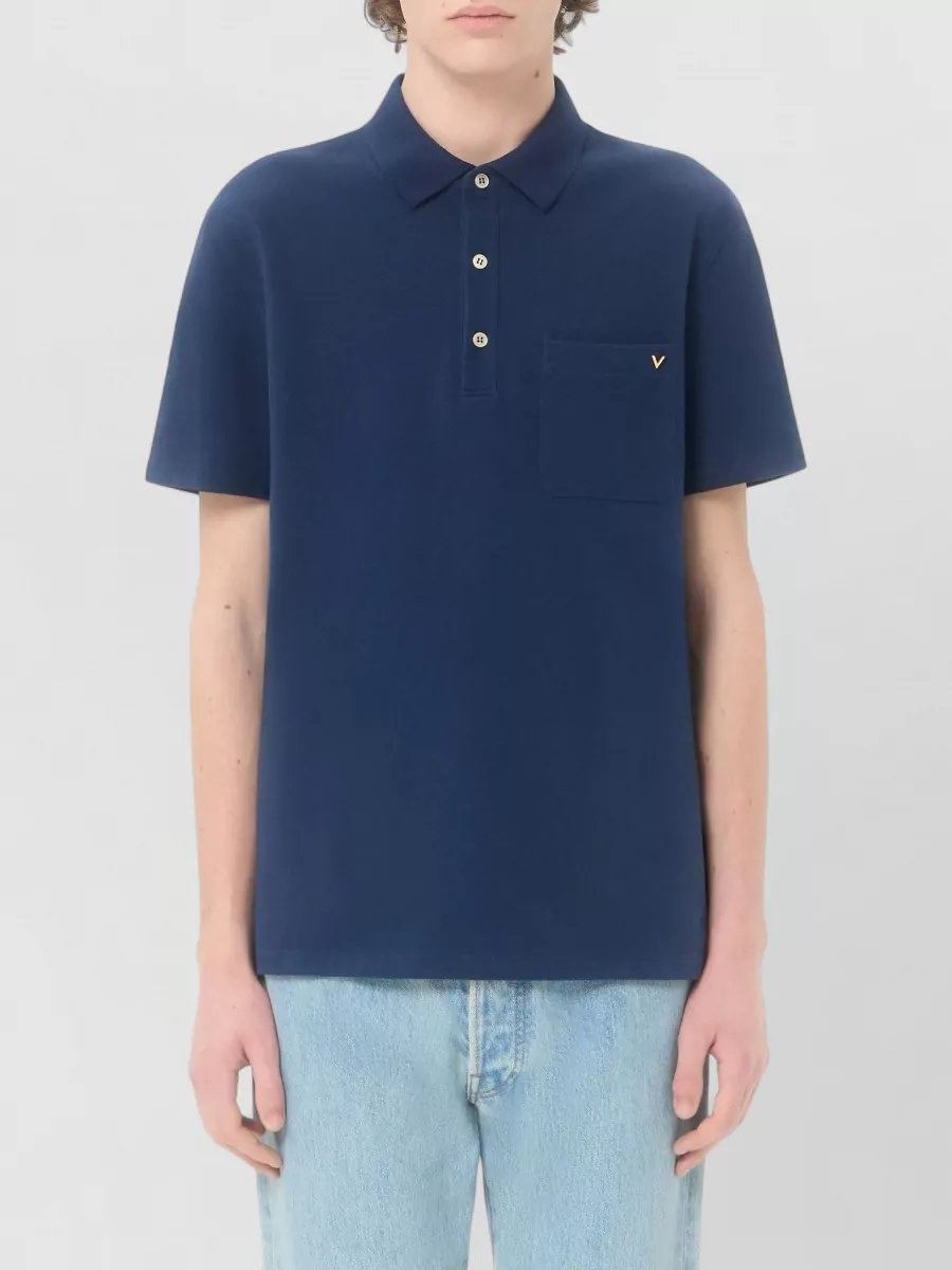 Valentino Cotton Piqué Polo Shirt