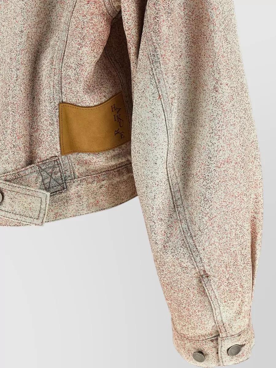 Haikure Denim Glitter Cropped Jacket
