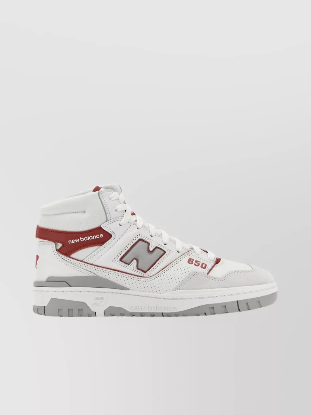 Shop New Balance Leather And Suede High-top Sneakers