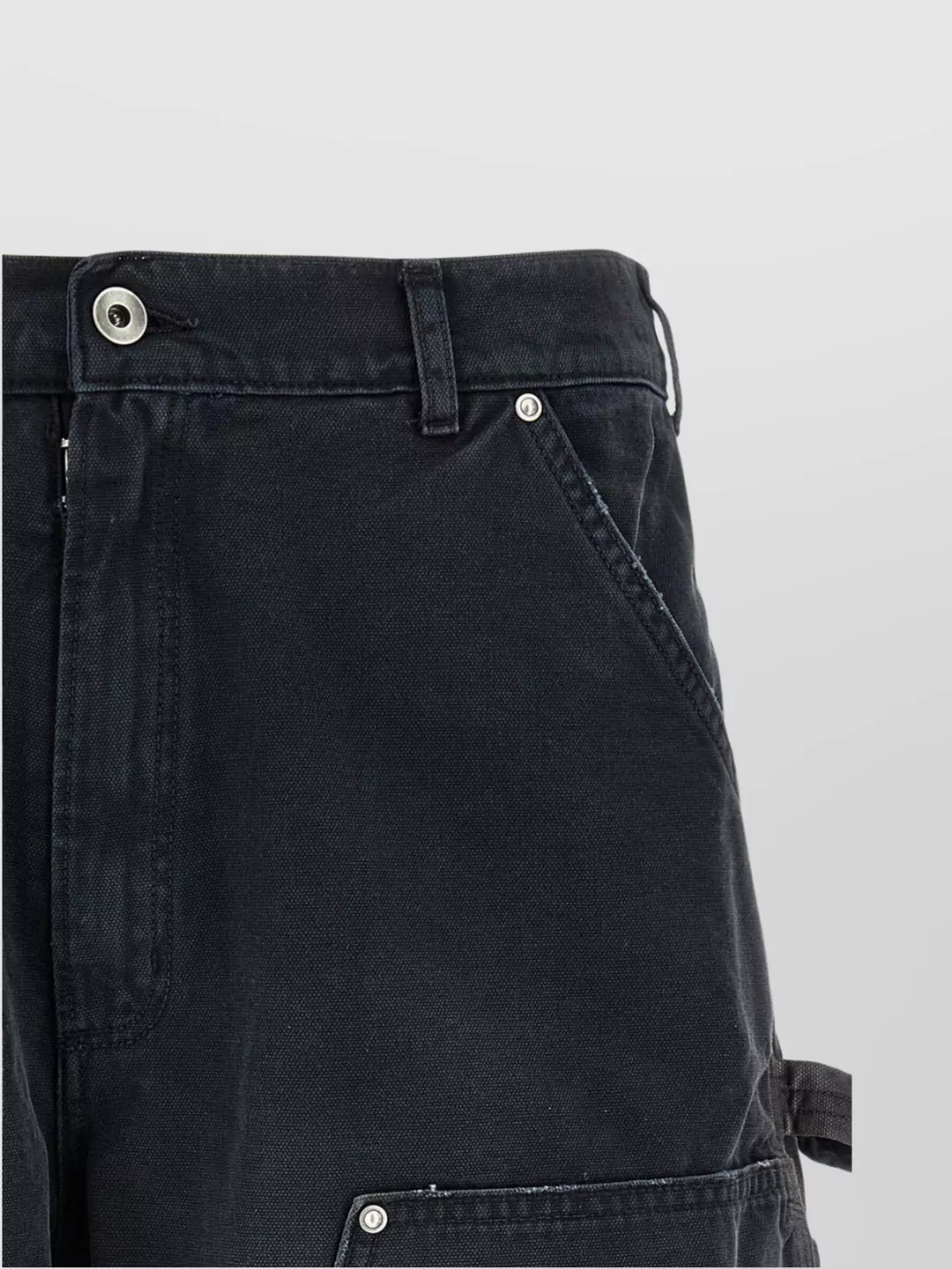 Maison Margiela Denim Shorts Frayed Hem Detail