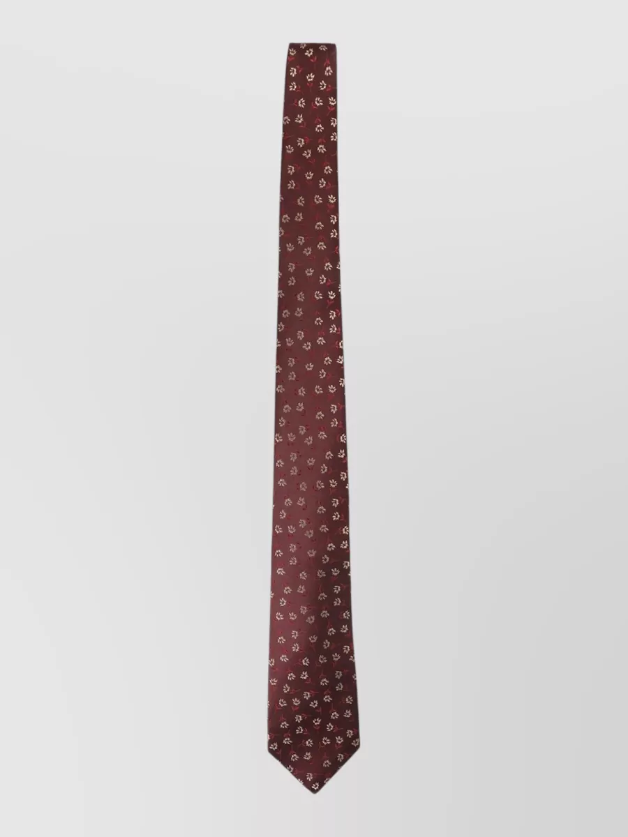 Kiton silk floral-embroidered tie