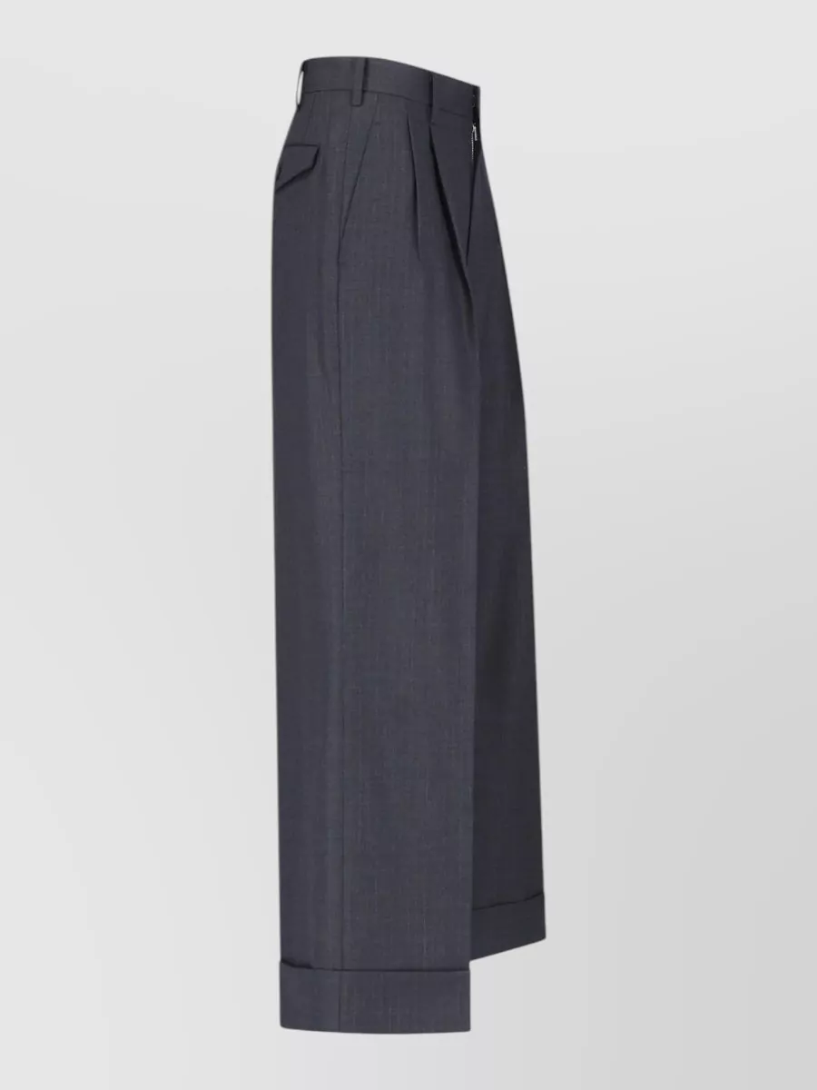 Junya Watanabe Wool Straight-Leg Suit Trousers