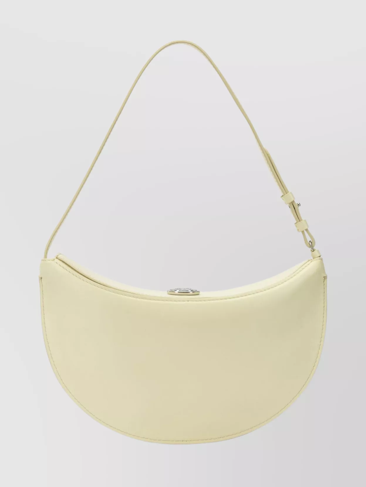 Jacquemus Small Ovalo Leather Bag In Dusty Yellow Women
