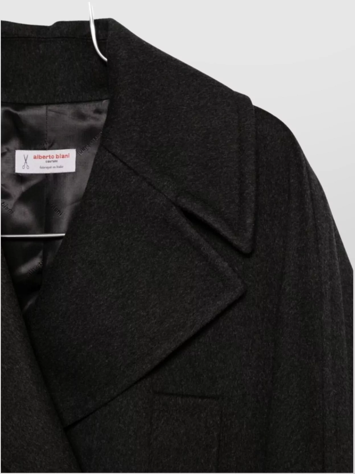 Alberto Biani Long Double-breasted Coat Pockets In Black