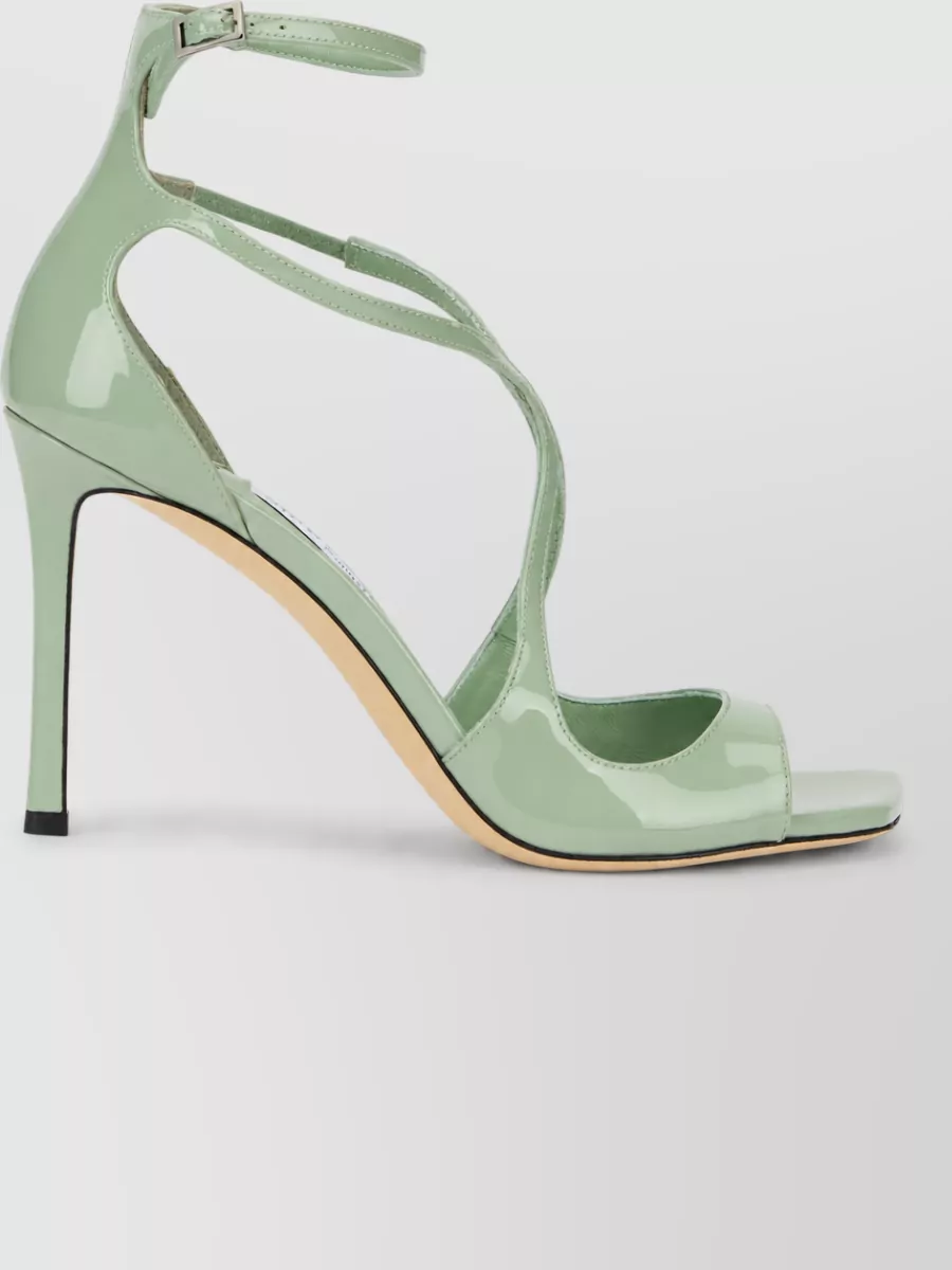 Jimmy Choo Leather Woven Ankle-Strap Sandals