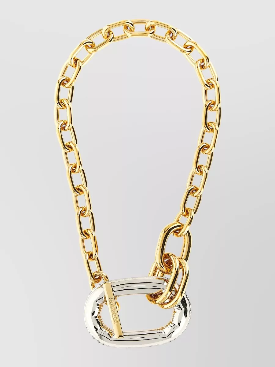 Paco Rabanne metal xl link necklace
