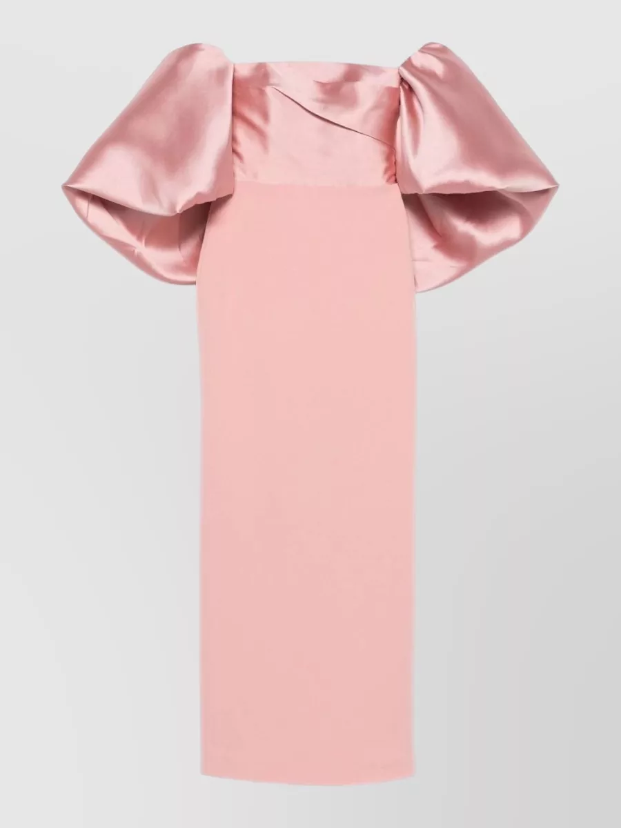 Solace London Off-Shoulder Puff-Sleeve Maxi Gown