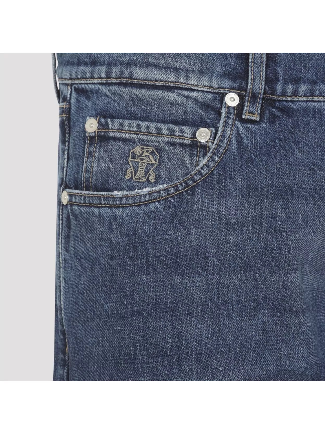Brunello Cucinelli Cotton Jeans Rolled-Up Hem