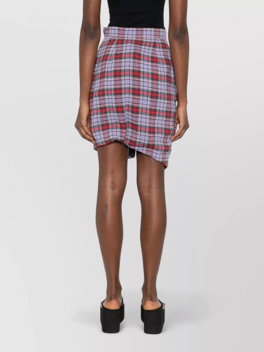 Vivienne Westwood High Waist Knee Length Plaid Skirt