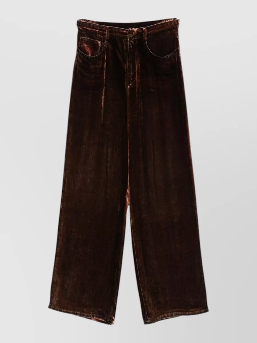 Pierre louise mascia velvet wide-leg trousers