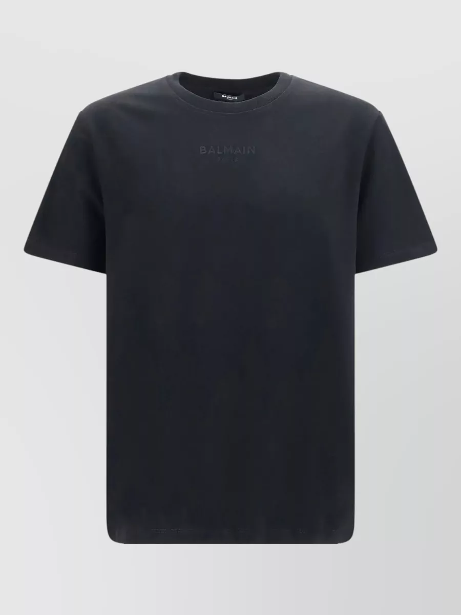 Balmain cotton embroidered logo short-sleeve t-shirt