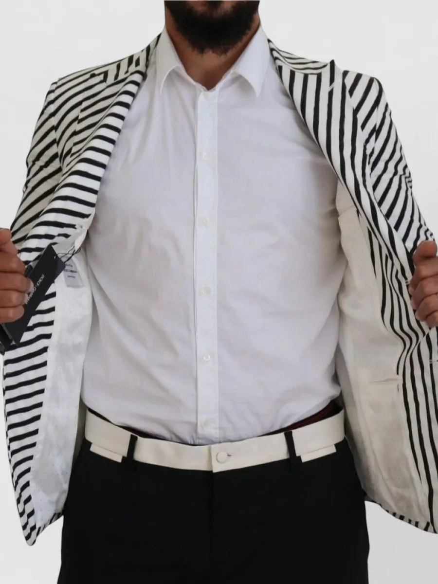Dolce&Gabbana Cotton Striped Slim-Fit Blazer