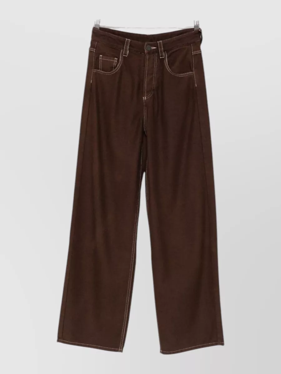 Uma Wang high-rise wide-leg denim trousers