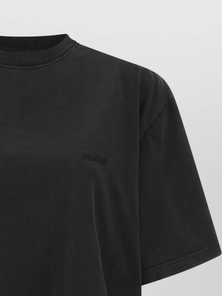 The Attico Split Hem T Shirt Short Sleeves Crew Neck