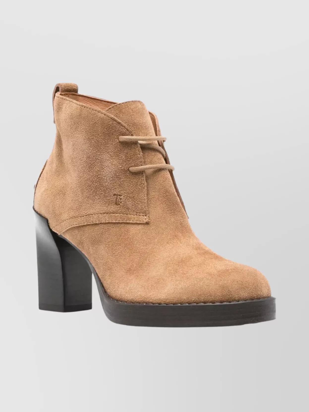 Tod's Suede Ankle Boots Block Heel