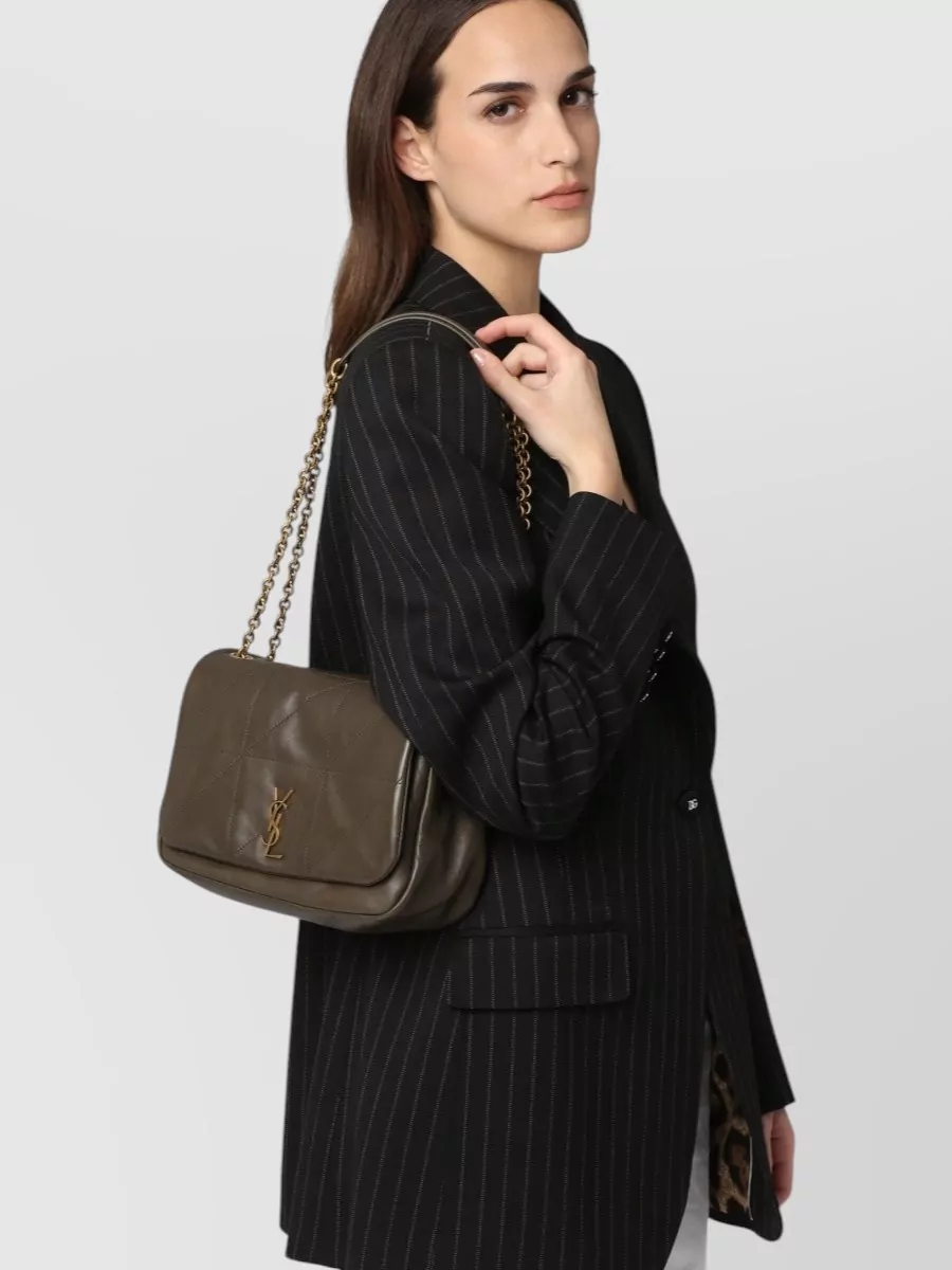 Saint Laurent Jamie Lambskin Quilted Clutch Bag