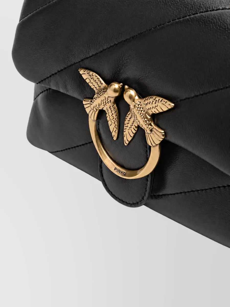 Pinko Love Bag Puff Leather Clutch Bag