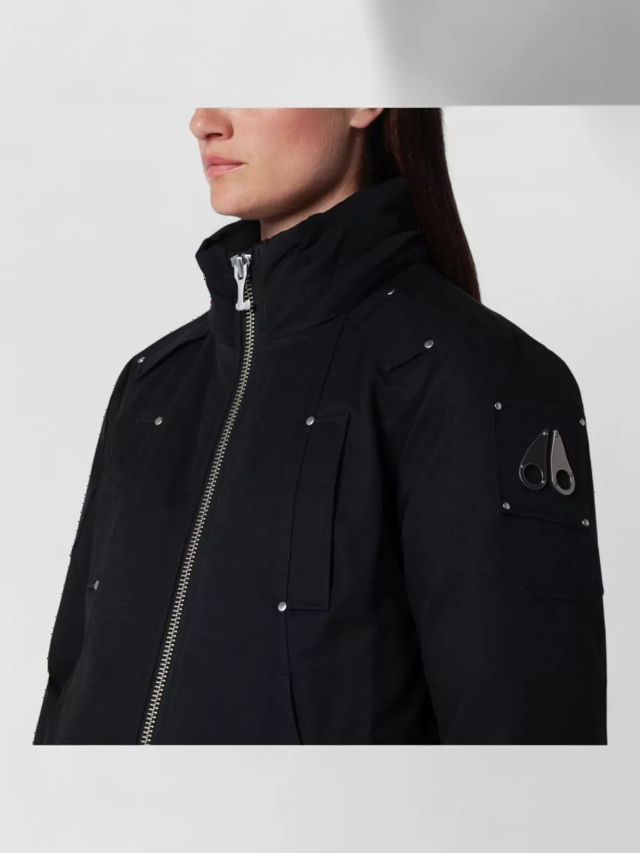 Moose Knuckles Puffer Jacket In Blue
