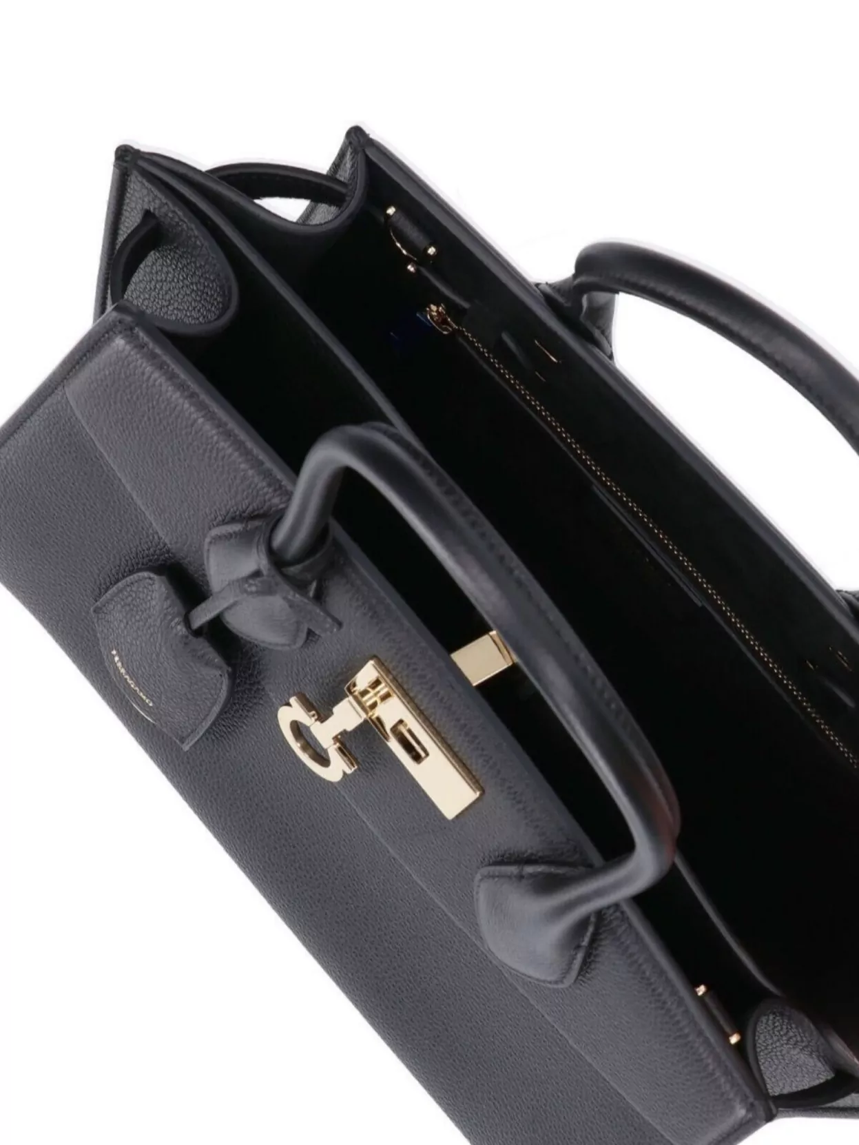 Ferragamo Structured Shoulder Bag Detachable Strap