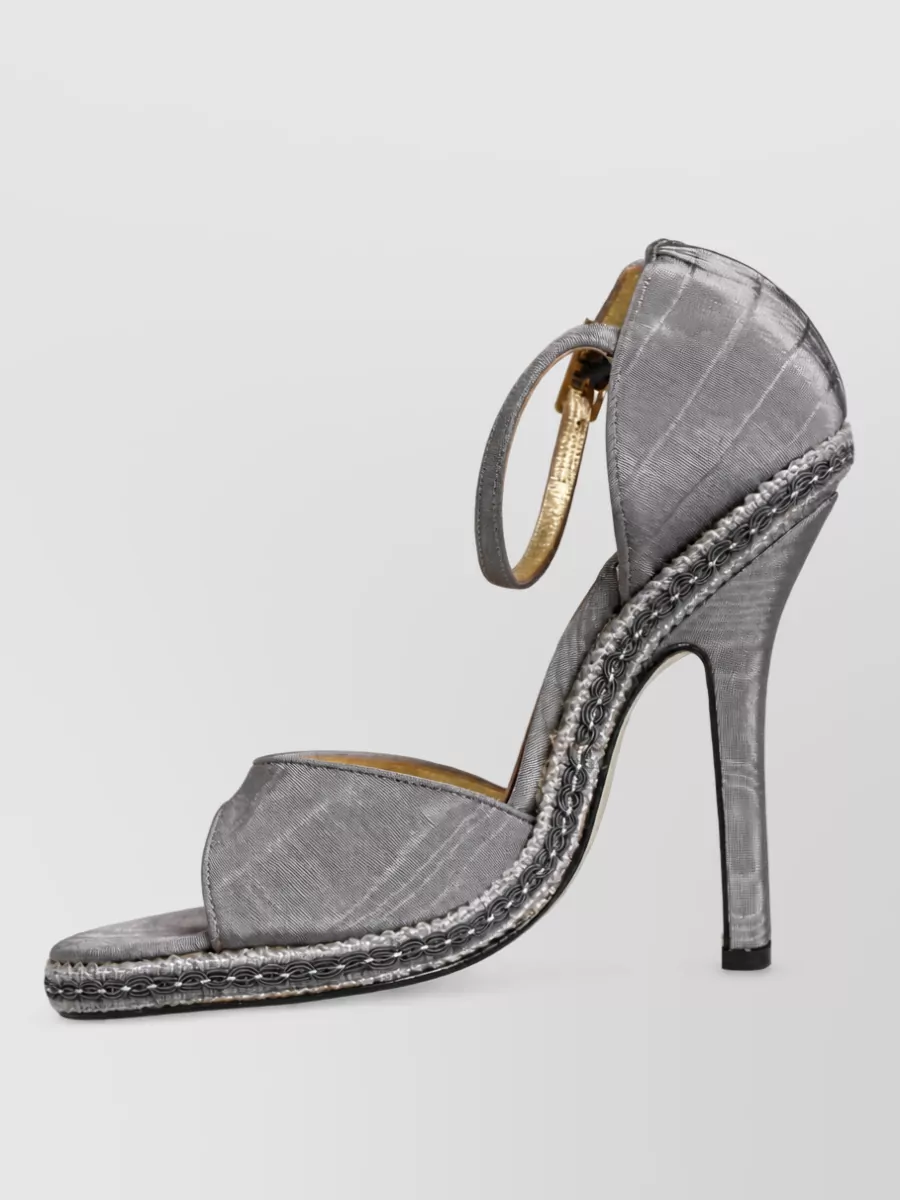Dolce&Gabbana Leather High-Heel Ankle-Strap Sandals