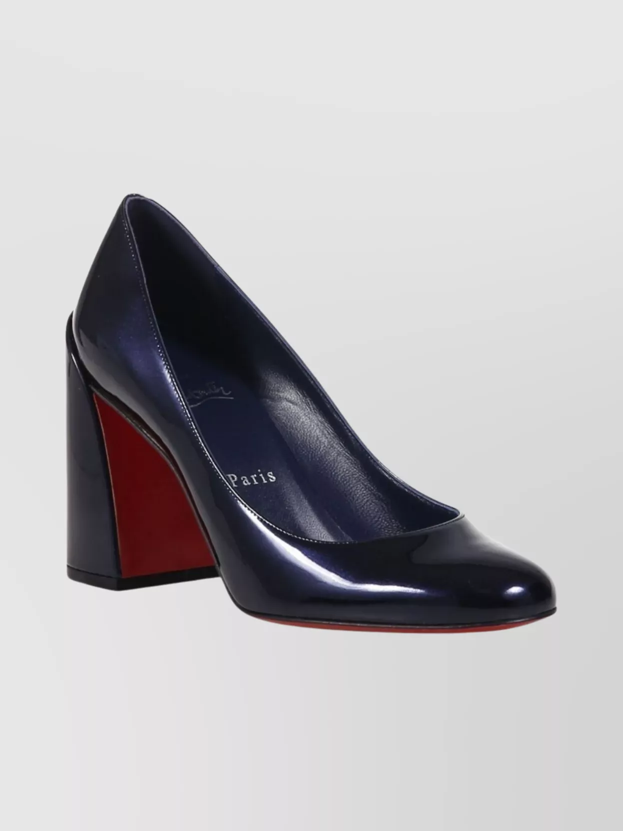 Christian Louboutin Stylish Block Heel Round Toe Pumps