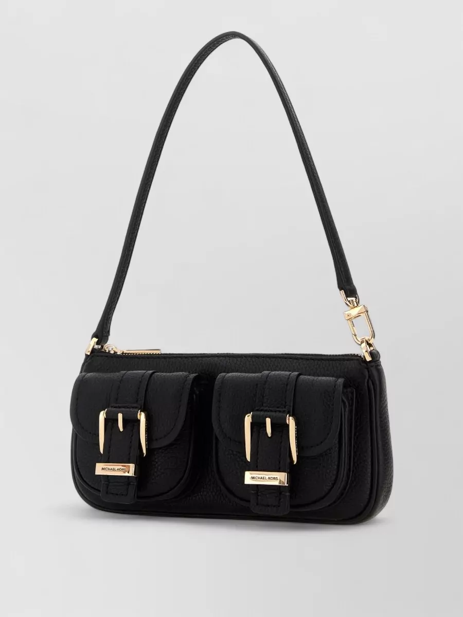 Michael Kors Zoe Shoulder Bag Dual Front Pockets In Pink