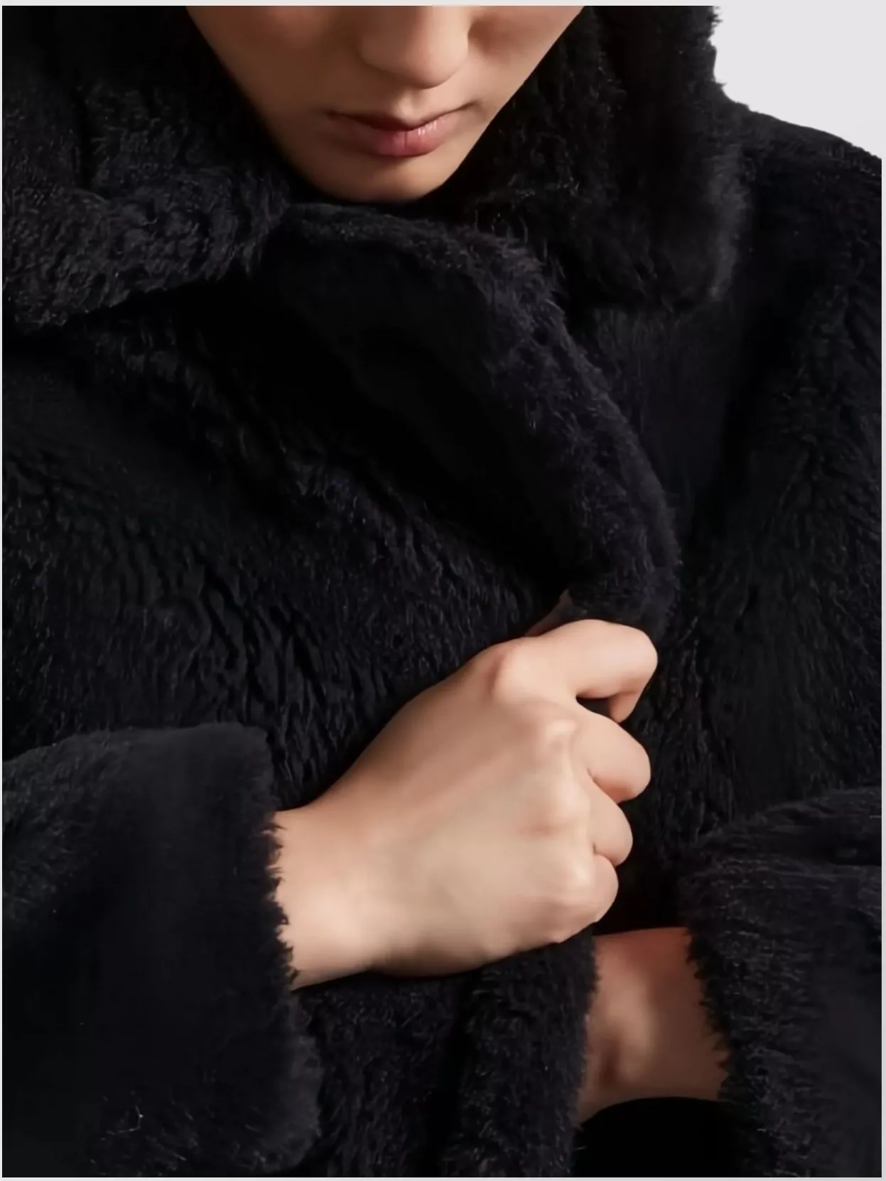 Max Mara Alpaca Wool Oversized Coat Lapel