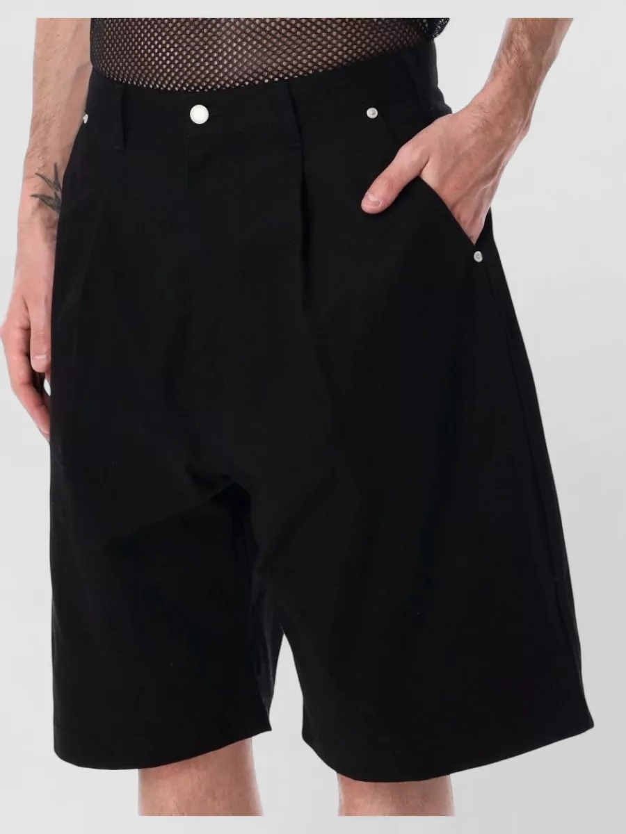 Comme Des Garçons Homme Cotton Pleated Bermuda Shorts