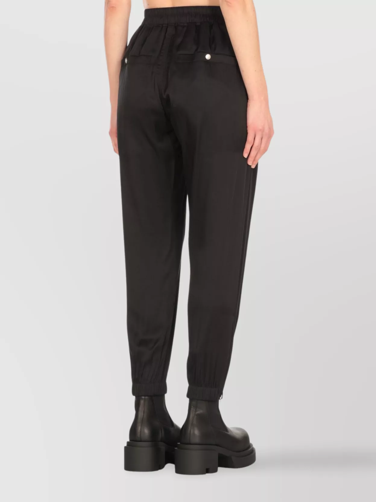 Rick Owens Straight Leg Trousers Elastic Cuffs