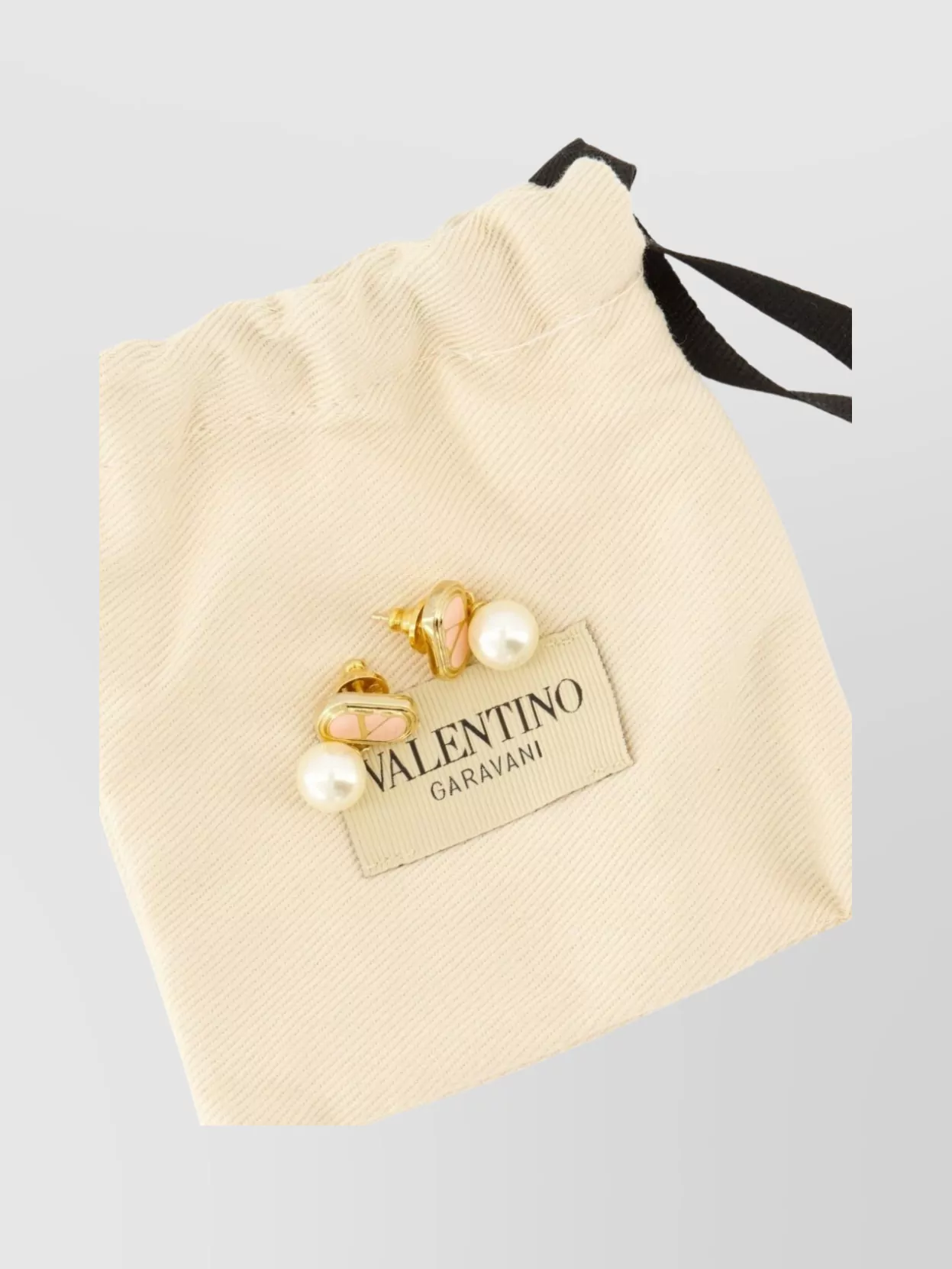 Valentino Garavani Pearl Embellished Gold-Tone Earrings Collection