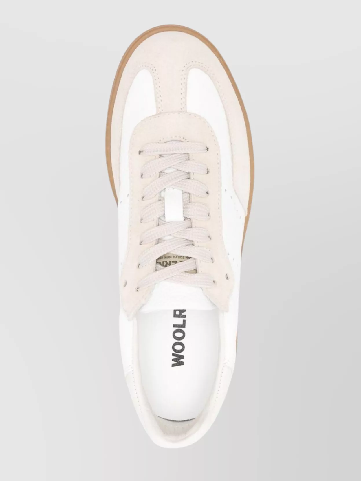 Woolrich Perforated Leather Sneakers Contrast Sole