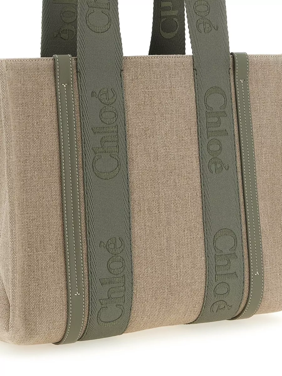 Chloé Medium Woody Tote Bag Dual Handles